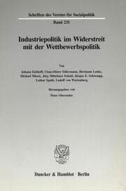 Cover von Industriepolitik im Widerstreit mit der Wettbewerbspolitik.