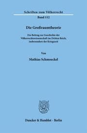 Cover von Die Großraumtheorie.