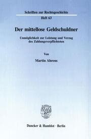 Cover von Der mittellose Geldschuldner.