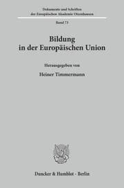 Cover von Bildung in der Europäischen Union.