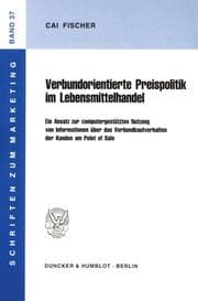 Cover von Verbundorientierte Preispolitik im Lebensmittelhandel.