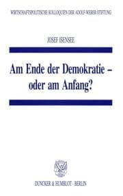 Cover von Am Ende der Demokratie - oder am Anfang?