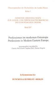 Cover von Professionen im modernen Osteuropa - Professions in Modern Eastern Europe.