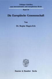 Cover von Die Europäische Genossenschaft.