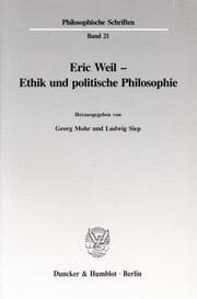 Cover von Eric Weil - Ethik und politische Philosophie.