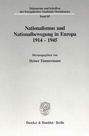 Cover von Nationalismus und Nationalbewegung in Europa 1914-1945.
