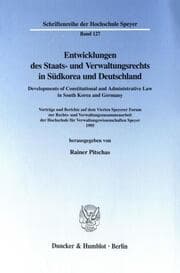 Cover von Entwicklungen des Staats- und Verwaltungsrechts in Südkorea und Deutschland - Developments of Constitutional and Administrative Law in South Korea and Germany.
