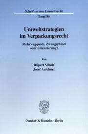 Cover von Umweltstrategien im Verpackungsrecht.