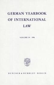 Cover von German Yearbook of International Law - Jahrbuch für Internationales Recht.
