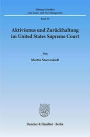 Cover von Aktivismus und Zurückhaltung im United States Supreme Court.