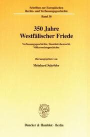 Cover von 350 Jahre Westfälischer Friede.