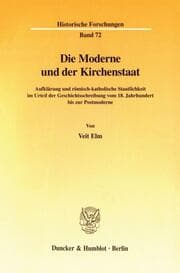 Cover von Die Moderne und der Kirchenstaat.