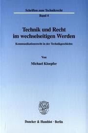 Cover von Technik und Recht im wechselseitigen Werden.