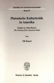 Cover von Platonische Kulturkritik in Amerika.