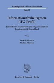 Cover von Informationsfreiheitsgesetz (IFG-ProfE).