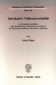 Cover von Advokative Volkssouveränität.