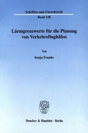 Cover von Lärmgrenzwerte für die Planung von Verkehrsflughäfen.