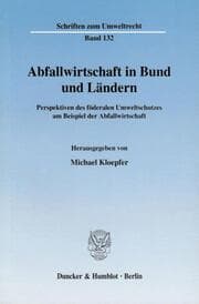 Cover von Abfallwirtschaft in Bund und Ländern