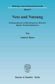 Cover von Netz und Nutzung.
