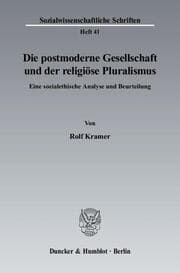 Cover von Die postmoderne Gesellschaft und der religiöse Pluralismus