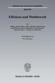 Cover von Effizienz und Wettbewerb