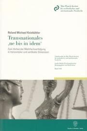 Cover von Transnationales 'ne bis in idem'