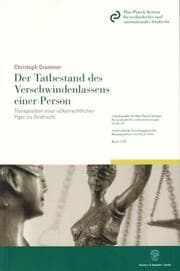 Cover von Der Tatbestand des Verschwindenlassens einer Person