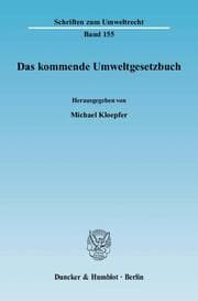 Cover von Das kommende Umweltgesetzbuch