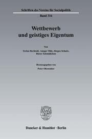 Cover von Wettbewerb und geistiges Eigentum.