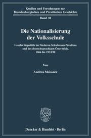 Cover von Die Nationalisierung der Volksschule