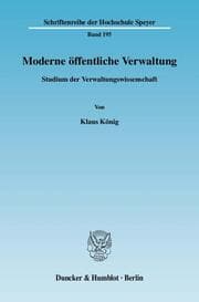 Cover von Moderne öffentliche Verwaltung