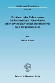 Cover von Das Gesetz des Unbewussten im Rechtsdiskurs: Grundlinien einer psychoanalytischen Rechtstheorie nach Freud und Lacan