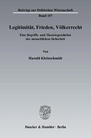 Cover von Legitimität, Frieden, Völkerrecht
