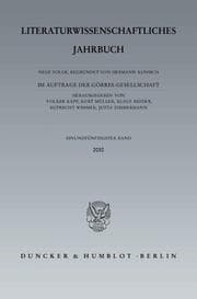 Cover von Literaturwissenschaftliches Jahrbuch