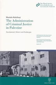 Cover von The Administration of Criminal Justice in Palestine.