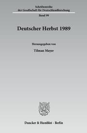 Cover von Deutscher Herbst 1989