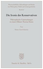 Cover von Die Ironie des Konservativen.