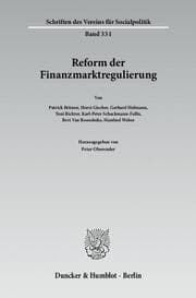 Cover von Reform der Finanzmarktregulierung