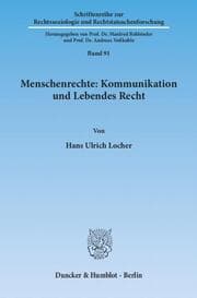 Cover von Menschenrechte: Kommunikation und Lebendes Recht.