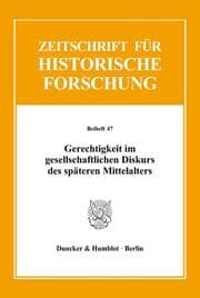 Cover von Gerechtigkeit im gesellschaftlichen Diskurs des späteren Mittelalters.
