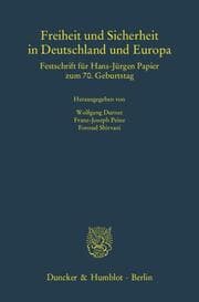 Cover von Freiheit und Sicherheit in Deutschland und Europa
