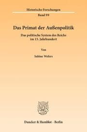 Cover von Das Primat der Außenpolitik