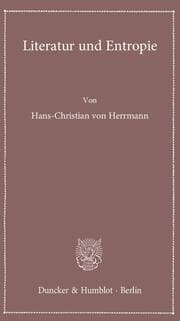 Cover von Literatur und Entropie.