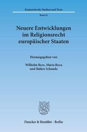 Cover von Neuere Entwicklungen im Religionsrecht europäischer Staaten