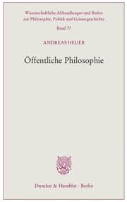 Cover von Öffentliche Philosophie.