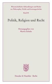 Cover von Politik, Religion und Recht.