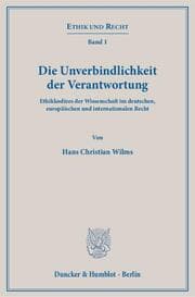 Cover von Die Unverbindlichkeit der Verantwortung.