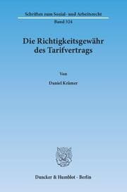 Cover von Die Richtigkeitsgewähr des Tarifvertrags.