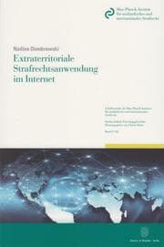 Cover von Extraterritoriale Strafrechtsanwendung im Internet.