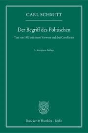 Cover von Der Begriff des Politischen